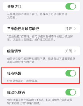 渭南苹果授权维修站分享iPhone轻点无法唤醒怎么办 